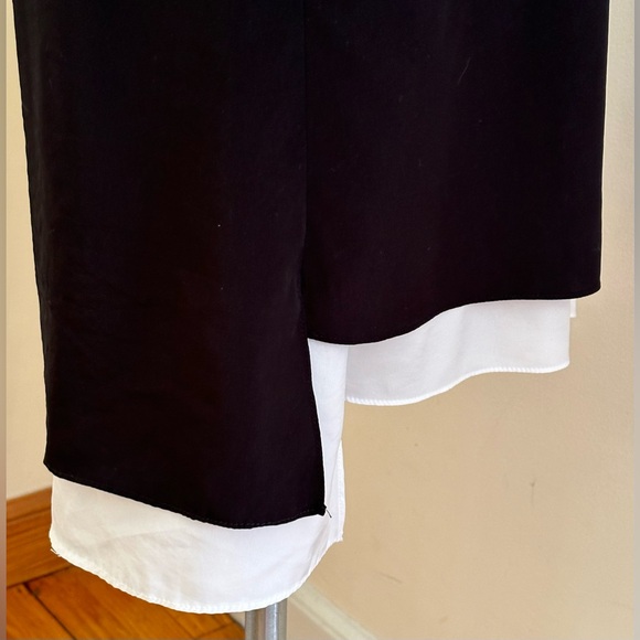 Ivy & Blu Black,White 2 Layered Sheer Light Material Round Spaghetti Straps Sz 8 - Picture 7 of 14